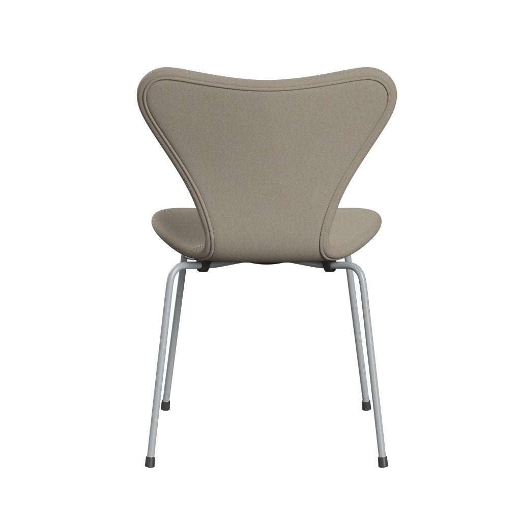 Fritz Hansen 3107 Silla tapicería completa, gris plateado/confort blanco gris