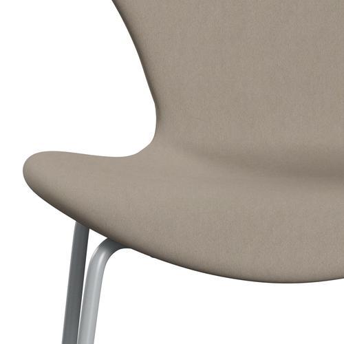 Fritz Hansen 3107 stoel Volledige bekleding, zilvergrijs/comfort wit grijs