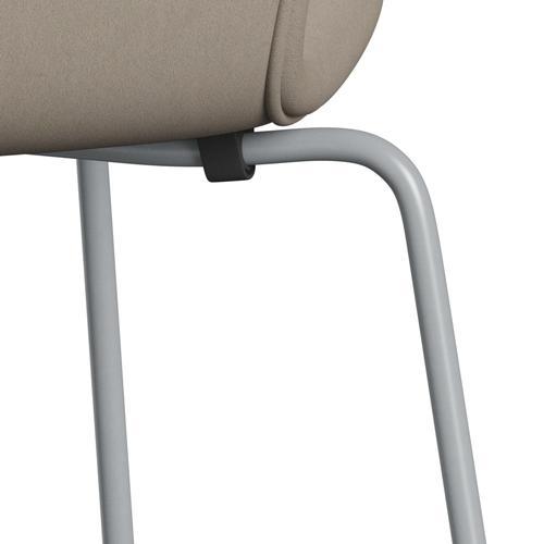 Fritz Hansen 3107 stoel Volledige bekleding, zilvergrijs/comfort wit grijs