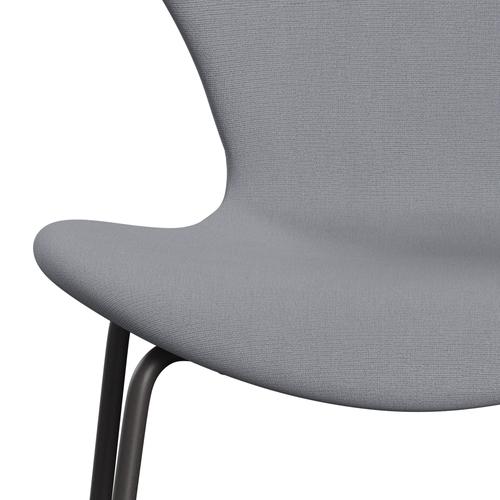 Fritz Hansen 3107 Silla tapicería completa, grafito cálido/cristiana Plaza de color gris claro