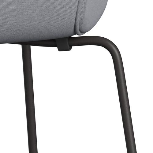 Fritz Hansen 3107 Silla tapicería completa, grafito cálido/cristiana Plaza de color gris claro