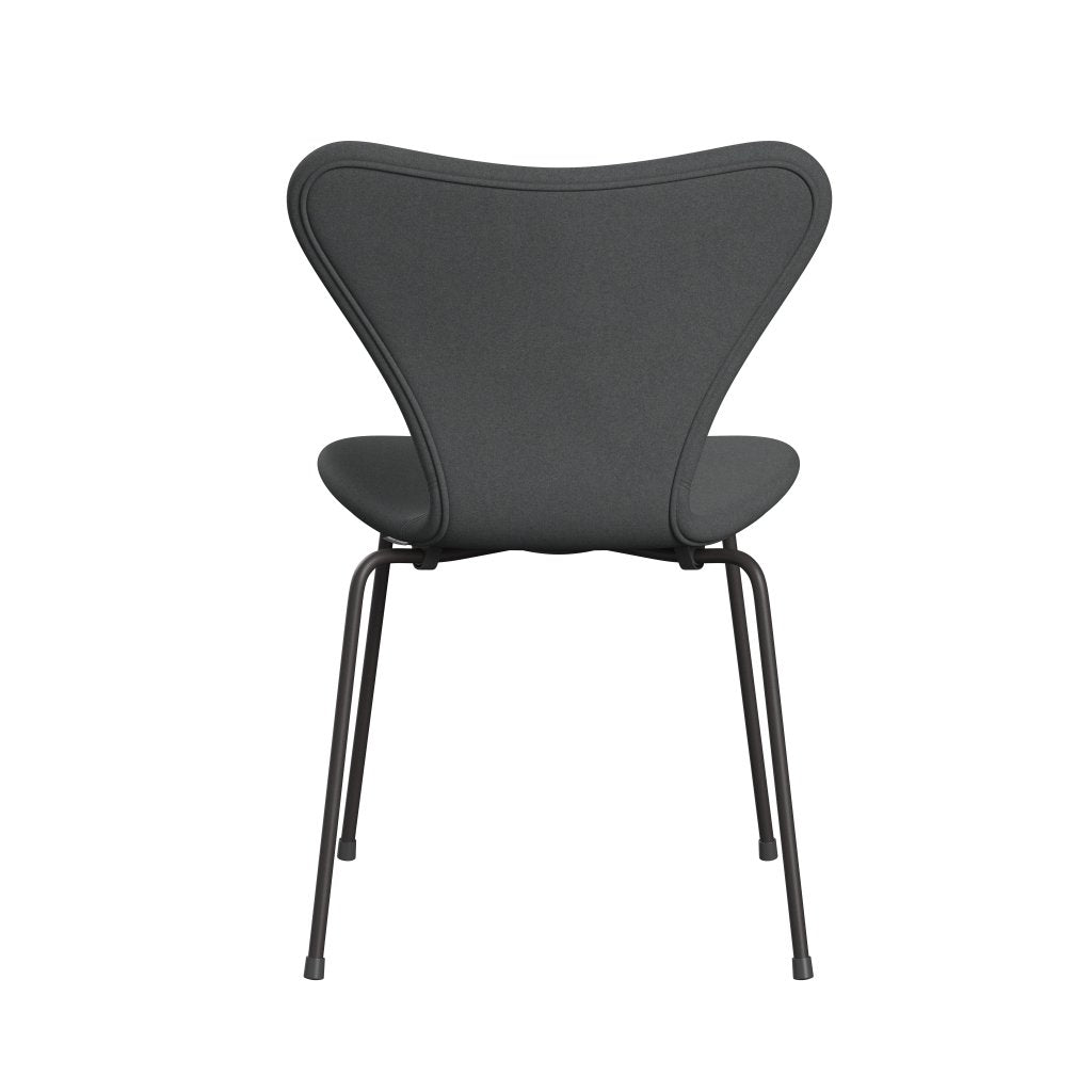 Fritz Hansen 3107 chaise complète complète, graphite chaud / divina gris foncé