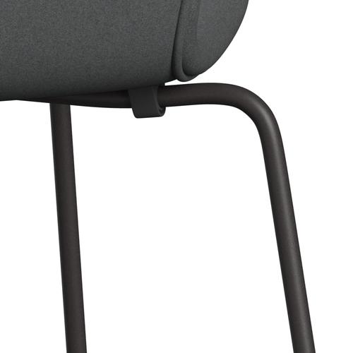 Fritz Hansen 3107 Silla tapicería completa, grafito cálido/Divina Dark Grey