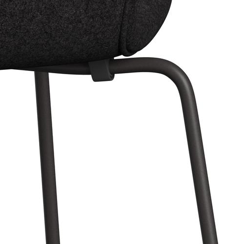 Fritz Hansen 3107 stoel Volledige bekleding, warme grafiet/divina md donkergrijs