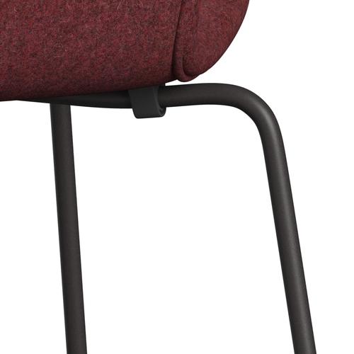 Fritz Hansen 3107 chaise complète complète, graphite chaud / divina MD Heather