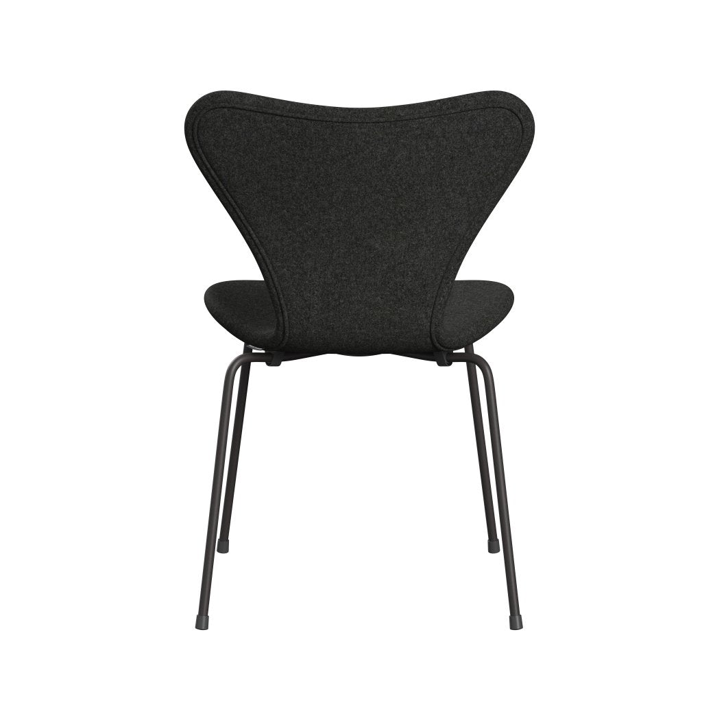 Fritz Hansen 3107 chaise complète complète, graphite chaud / divina melange gris