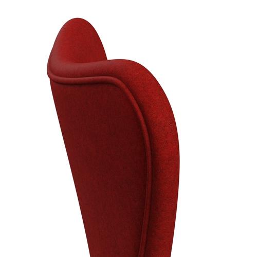 Fritz Hansen 3107 sedia piena tappezzeria, grafite calda/Divina melange rosso