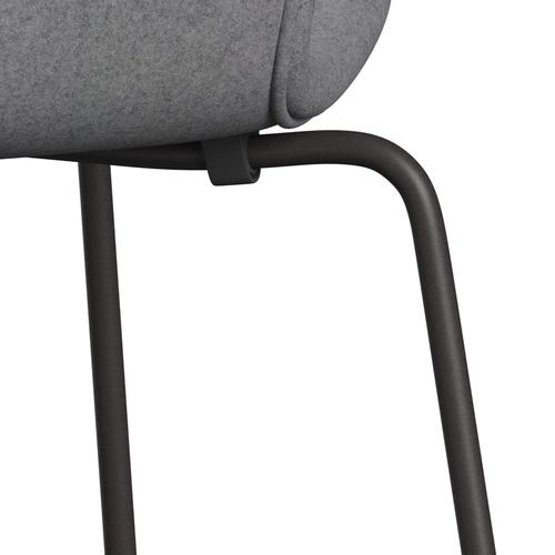 Fritz Hansen 3107 sedia piena rivestimento, calda grafite/Divina melange grigio