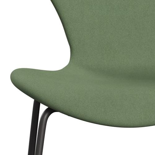 Fritz Hansen 3107 sedia piena rivestimento, grafite calda/divina oliva verde