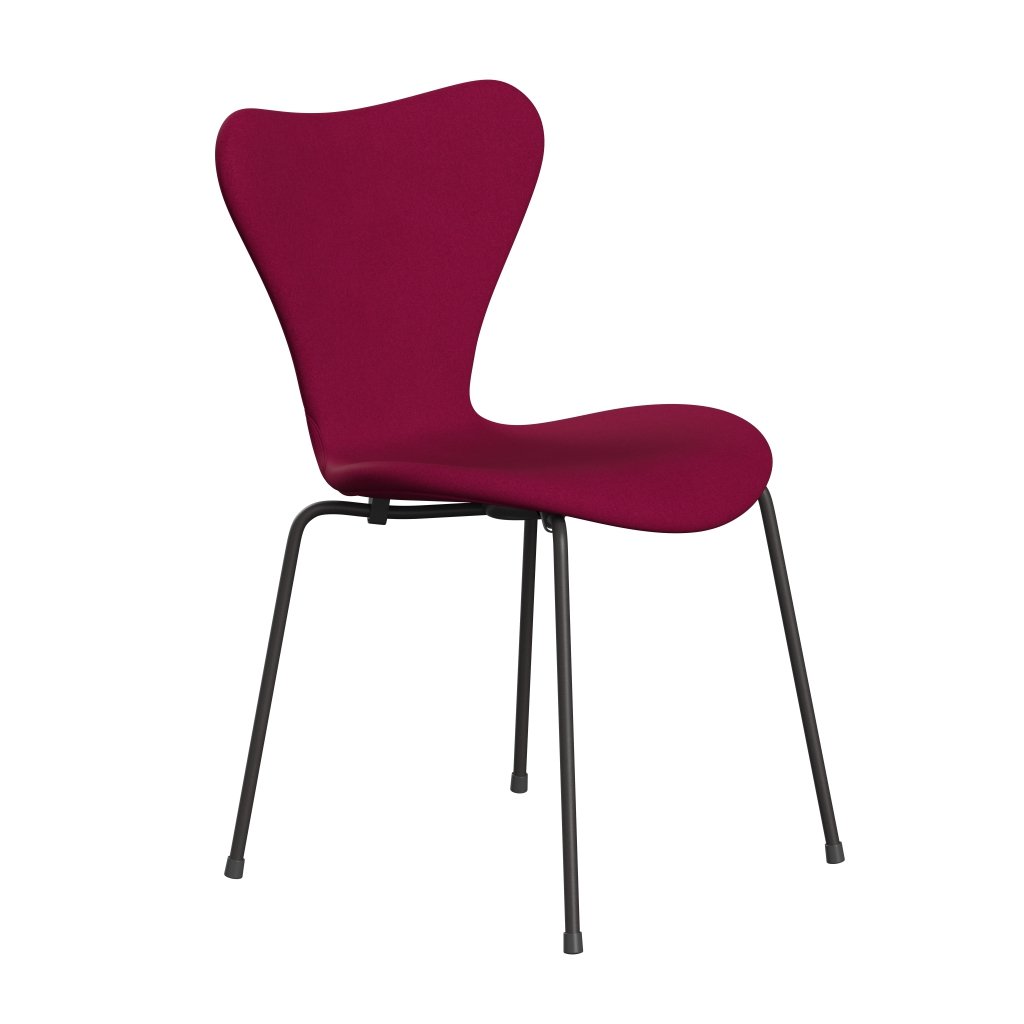 Fritz Hansen 3107 Silla tapicería completa, grafito cálido/Divina Pink Dark