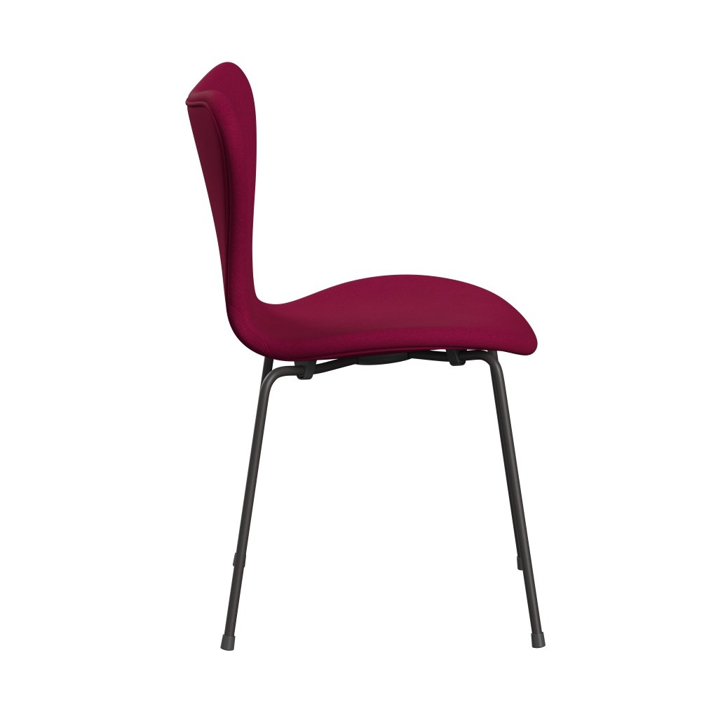 Fritz Hansen 3107 Silla tapicería completa, grafito cálido/Divina Pink Dark