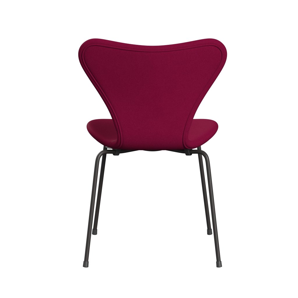 Fritz Hansen 3107 chaise complète complète, graphite chaud / divina rose foncé