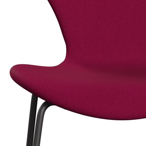 Fritz Hansen 3107 chaise complète complète, graphite chaud / divina rose foncé