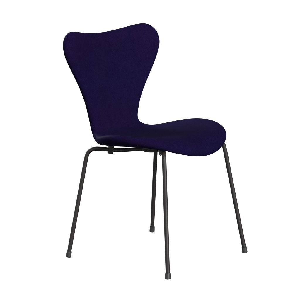 Fritz Hansen 3107 stol full møbeltrekk, varm grafitt/divina Violet Dark (Div692)