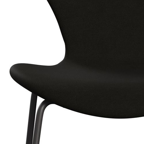 Fritz Hansen 3107 chaise complète complète, graphite chaud / renommée sombre