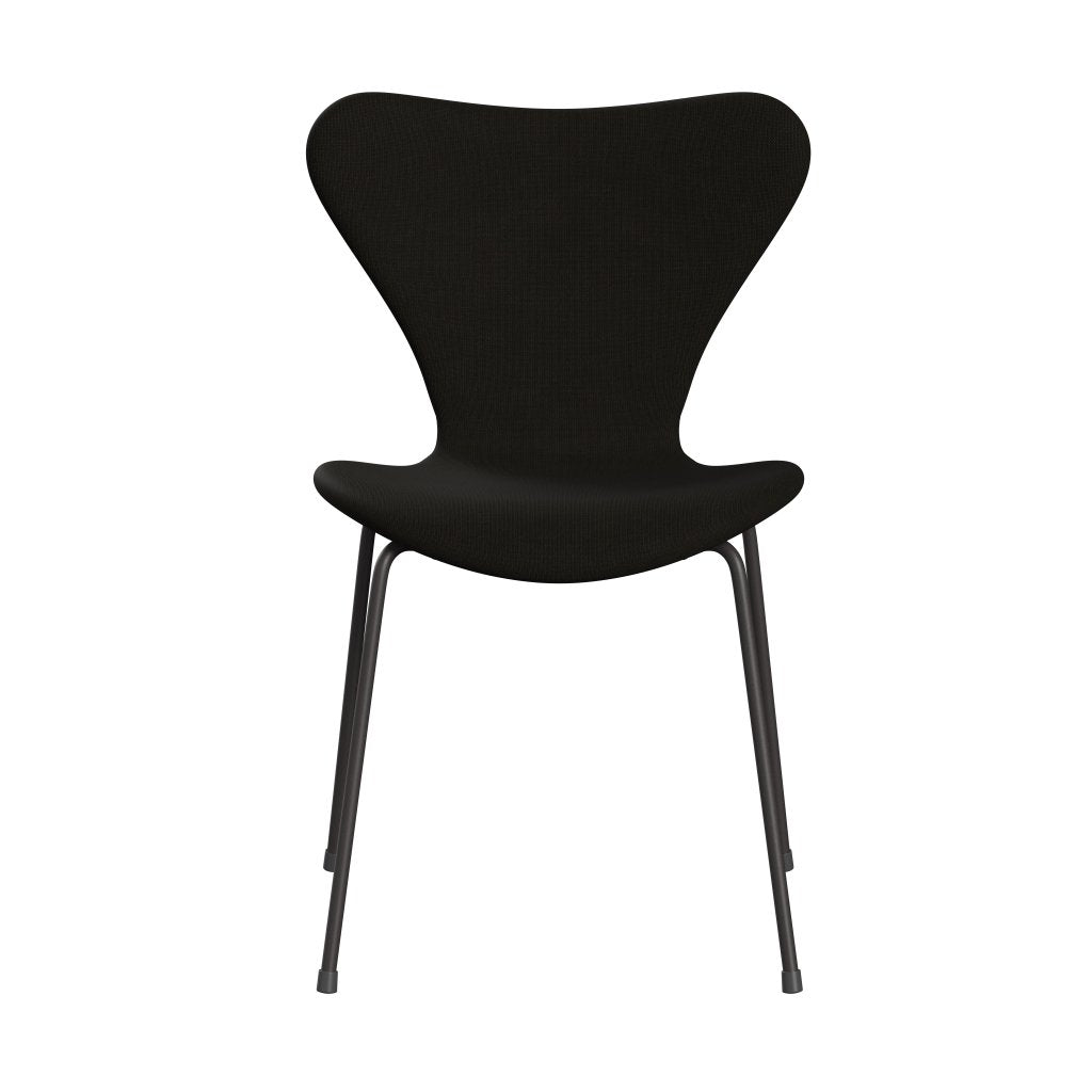 Fritz Hansen 3107 chaise complète complète, graphite chaud / renommée sombre