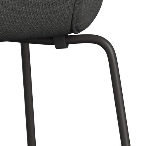 Fritz Hansen 3107 Stuhl Vollpolsterung, Warm Graphite/Fame Dark Grey