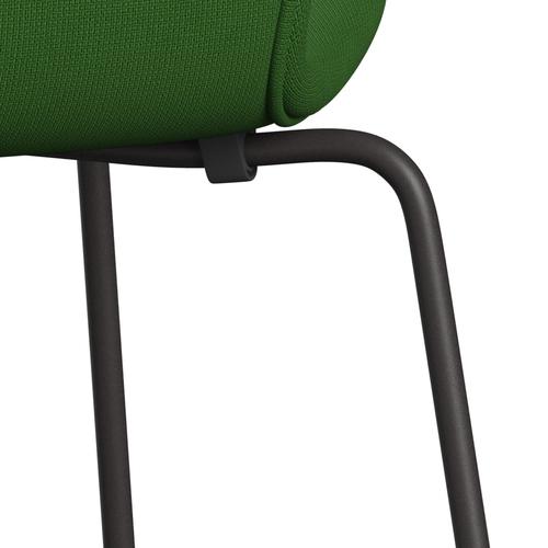 Fritz Hansen 3107 chaise complète complète, graphite chaud / renom Green Green