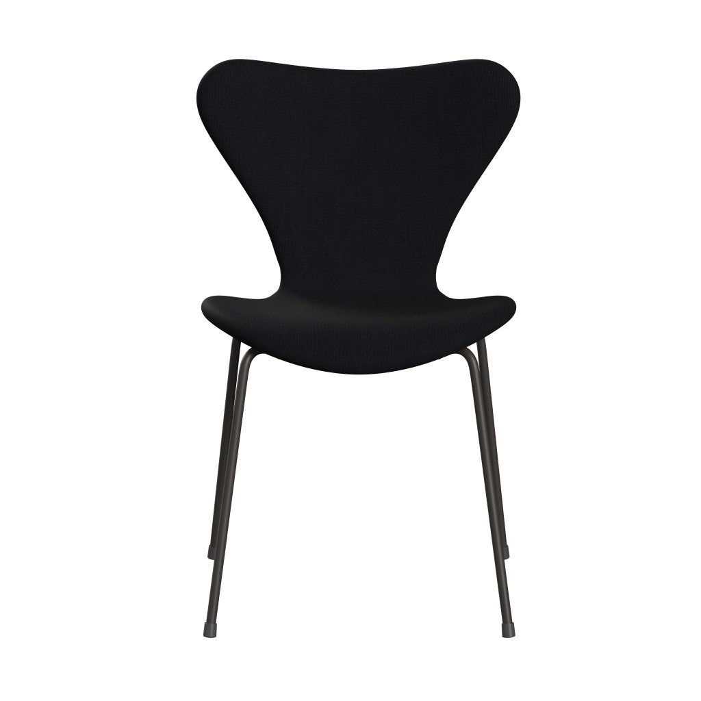 Fritz Hansen 3107 Silla tapicería completa, grafito cálido/fama gris (F60051)