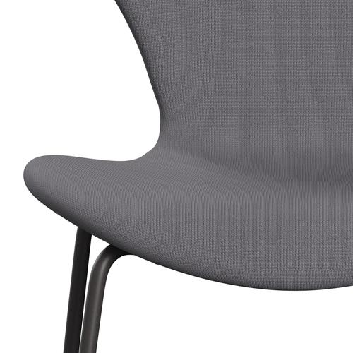 Fritz Hansen 3107 sedia piena tappezzeria, grafite calda/grigio fama (F60078)