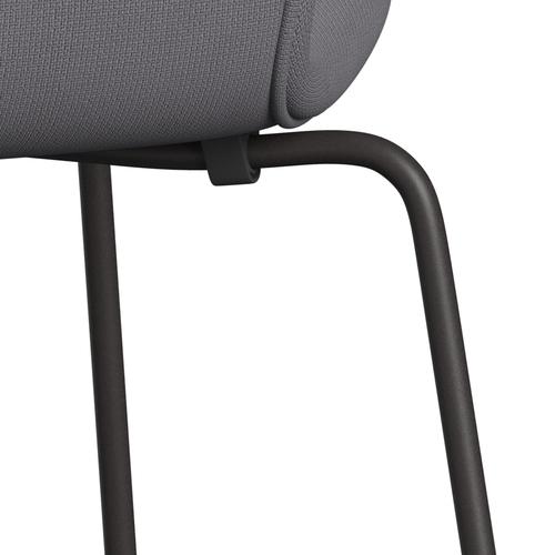 Fritz Hansen 3107 chaise complète complète, graphite chaud / gris de la renommée (F60078)