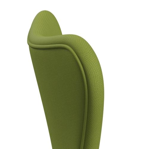 Fritz Hansen 3107 chaise pleine d'ameublement, graphite chaud / renommée Green clair