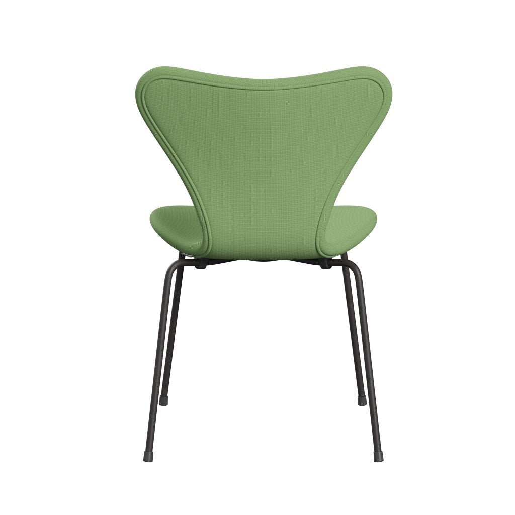 Fritz Hansen 3107 chaise complète complète, graphite chaud / renommée vert clair