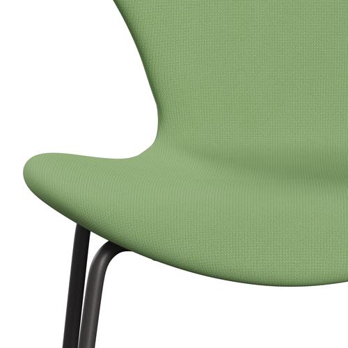 Fritz Hansen 3107 chaise complète complète, graphite chaud / renommée vert clair