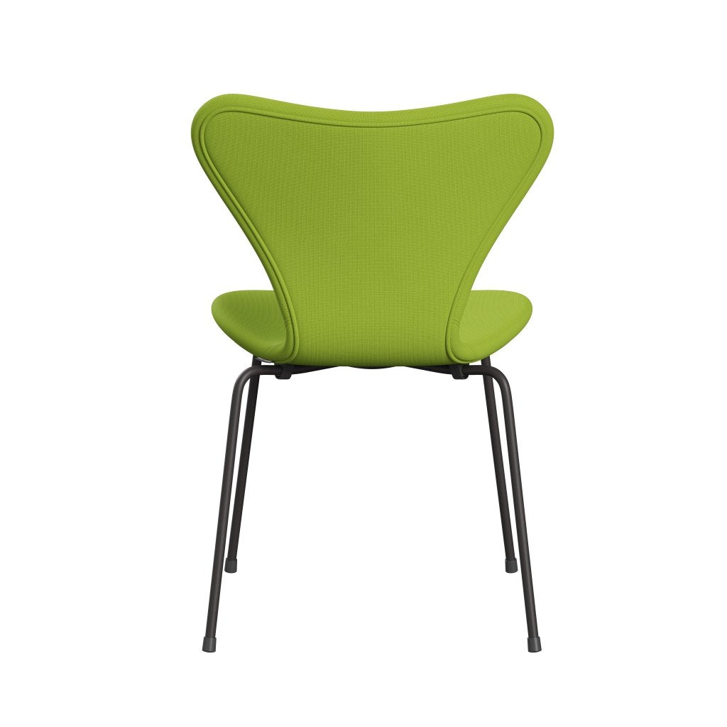 Fritz Hansen 3107 stol fuld polstring, varm grafit/berømmelse neongrøn