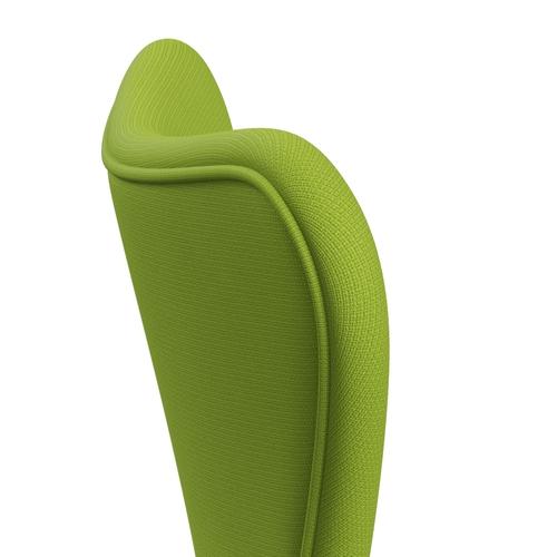 Fritz Hansen 3107 sedia piena tappezzeria, grafite calda/fame verde neon