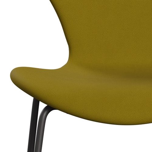 Fritz Hansen 3107 chaise complète complète, graphite chaud / renommée vert olive