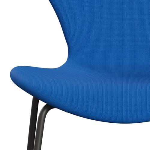 Fritz Hansen 3107 chaise complète complète, graphite chaud / renommée Bleu océan