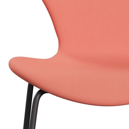 Fritz Hansen 3107 Silla tapicería completa, grafito cálido/fama Pink Light