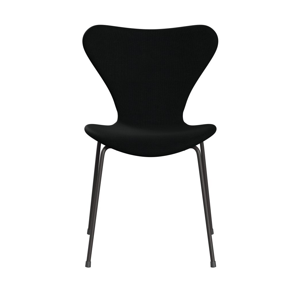 Fritz Hansen 3107 chaise complète complète, graphite chaud / renommée noire