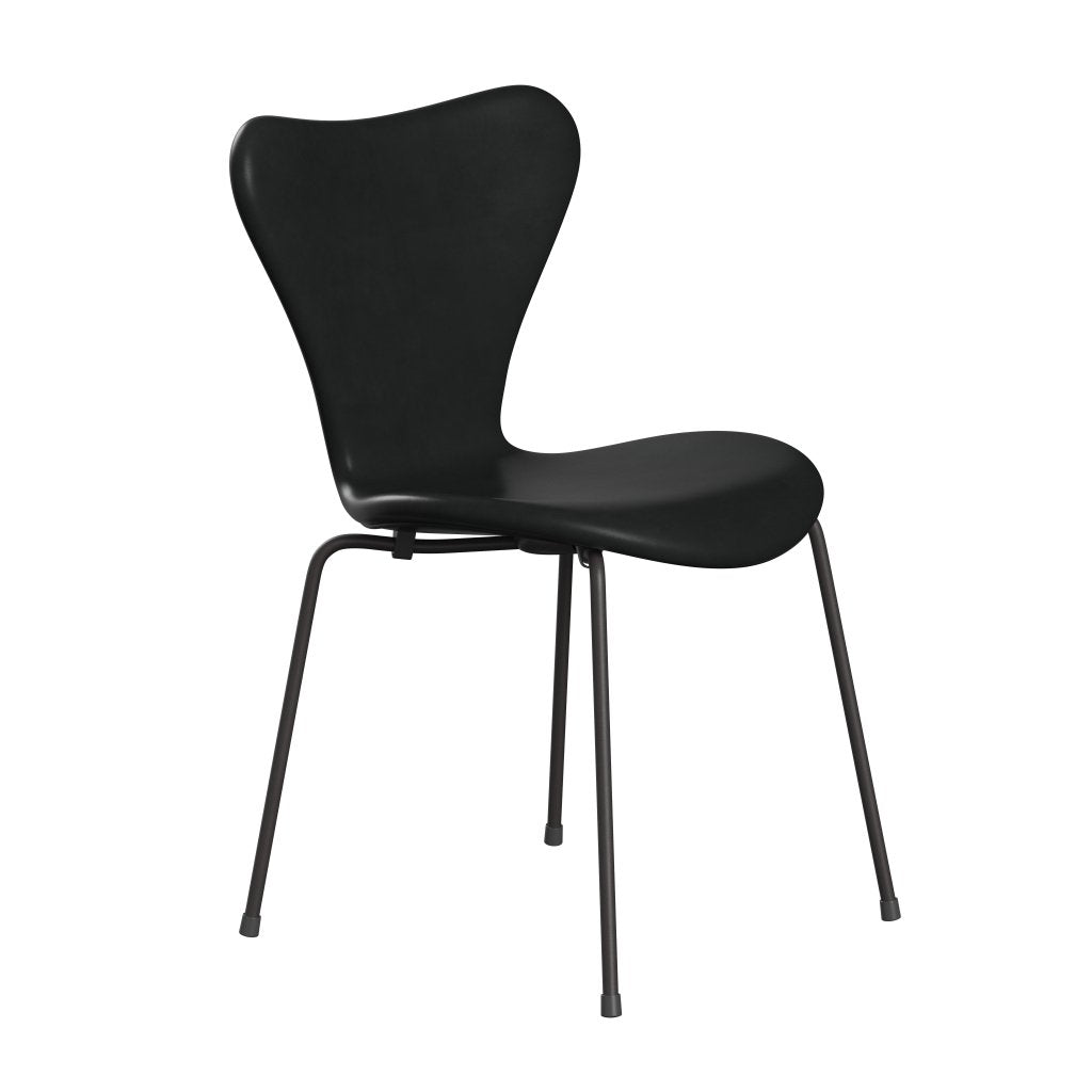 Fritz Hansen 3107 chaise complète complète, graphite chaud / Grace noir