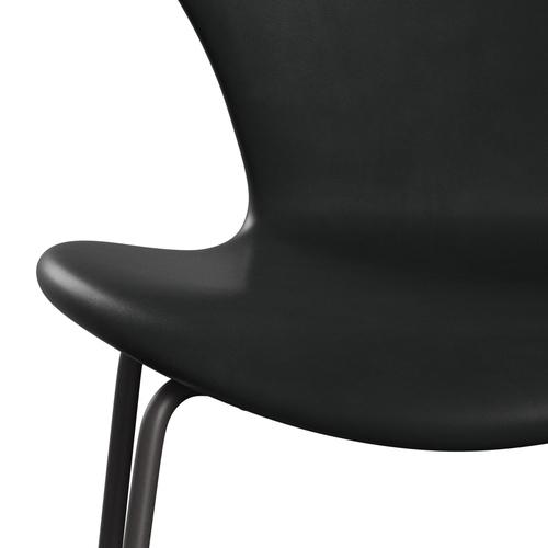 Fritz Hansen 3107 chaise complète complète, graphite chaud / Grace noir