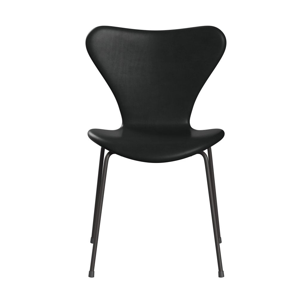 Fritz Hansen 3107 chaise complète complète, graphite chaud / Grace noir