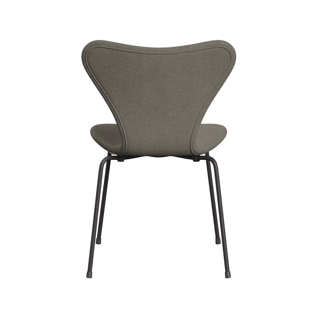 Fritz Hansen 3107 Silla tapicería completa, grafito cálido/beige Hallingdal