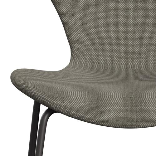 Fritz Hansen 3107 Stoel Volledige bekleding, warme grafiet/Hallingdal Beige