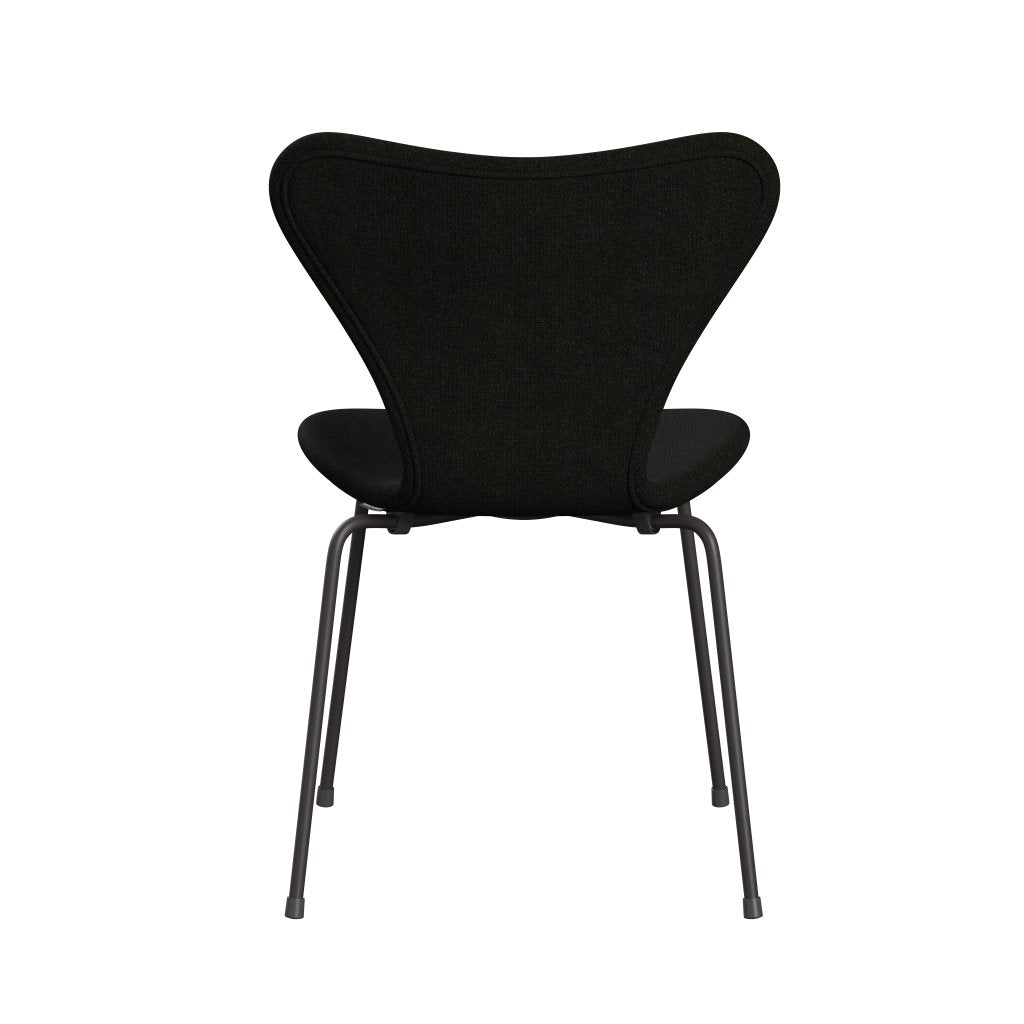 Fritz Hansen 3107 chaise complète complète, graphite chaud / Hallingdal Brown / Gris foncé