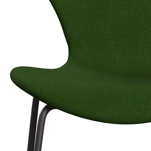 Fritz Hansen 3107 stoel Volledige bekleding, warm grafiet/Hallingdal Grass Green