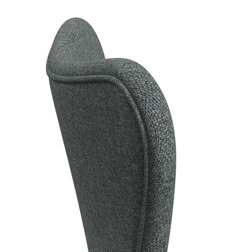 Fritz Hansen 3107 chaise complète complète, graphite chaud / gris Hallingdal