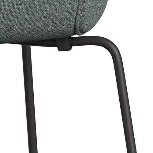 Fritz Hansen 3107 chaise complète complète, graphite chaud / gris Hallingdal