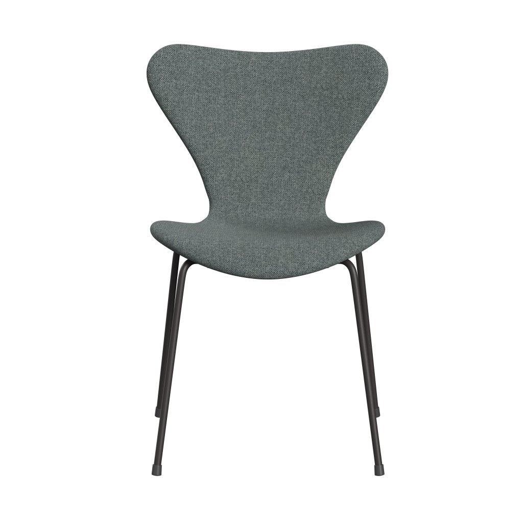 Fritz Hansen 3107 chaise complète complète, graphite chaud / gris Hallingdal