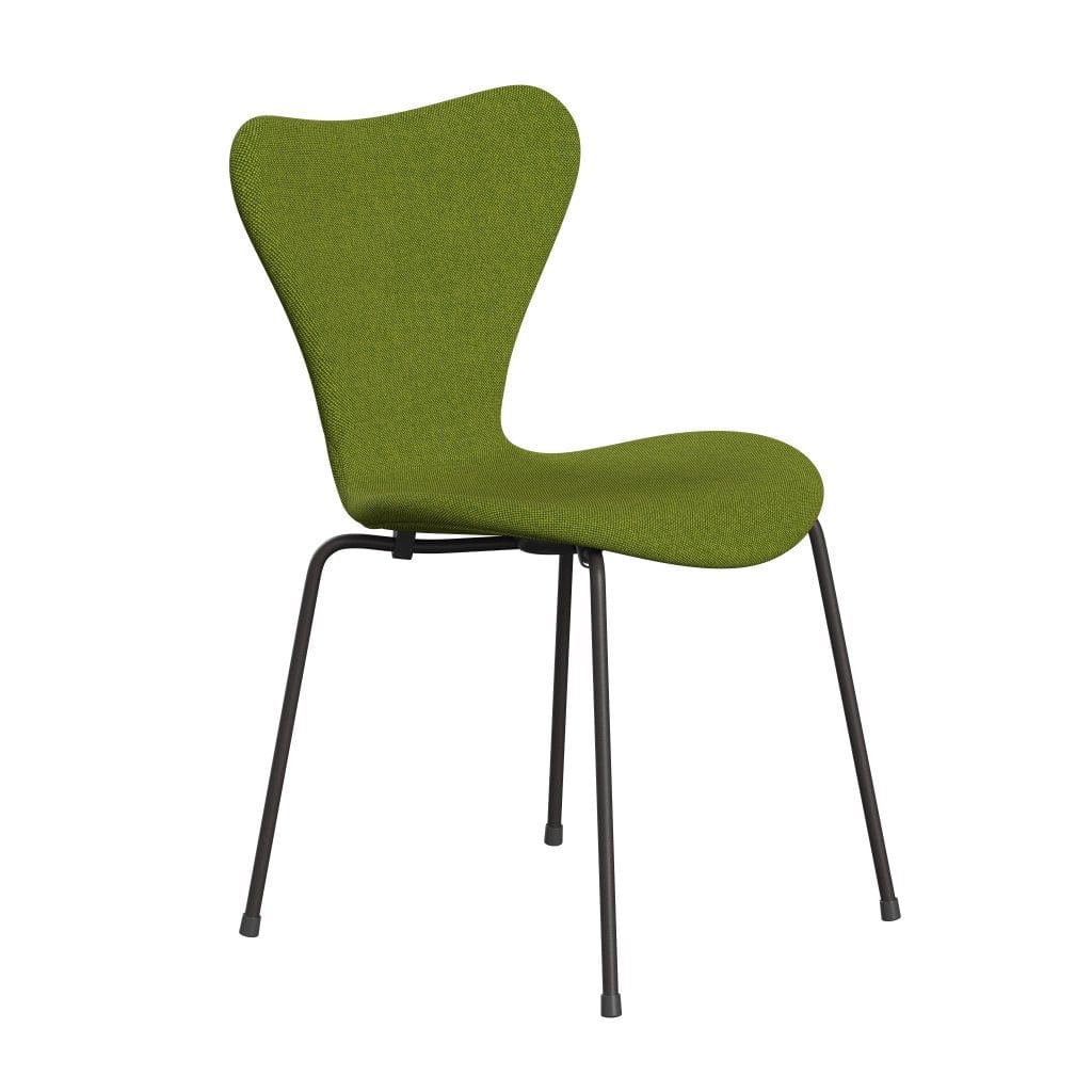 Fritz Hansen 3107 Stuhl Vollpolsterung, Warm Graphit/Hallingdal Grün