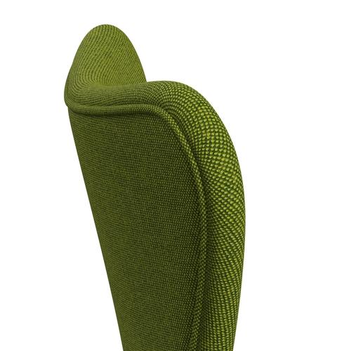 Fritz Hansen 3107 sedia piena tappezzeria, grafite calda/verde Halingdal