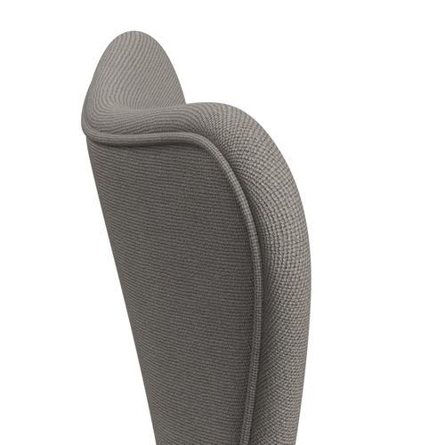 Fritz Hansen 3107 chaise complète complète, graphite chaud / gris clair Hallingdal (HAL113)