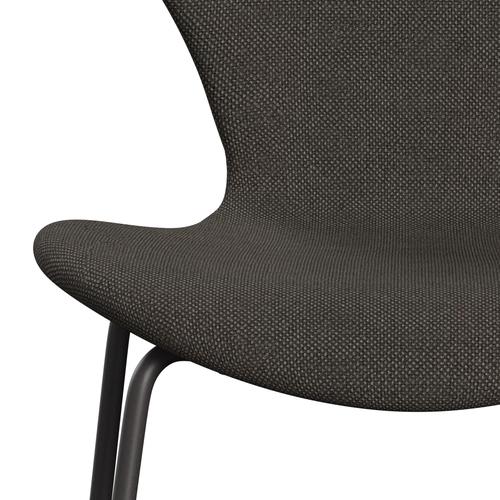 Fritz Hansen 3107 Silla tapicería completa, grafito cálido/luz de carbón Hallingdal