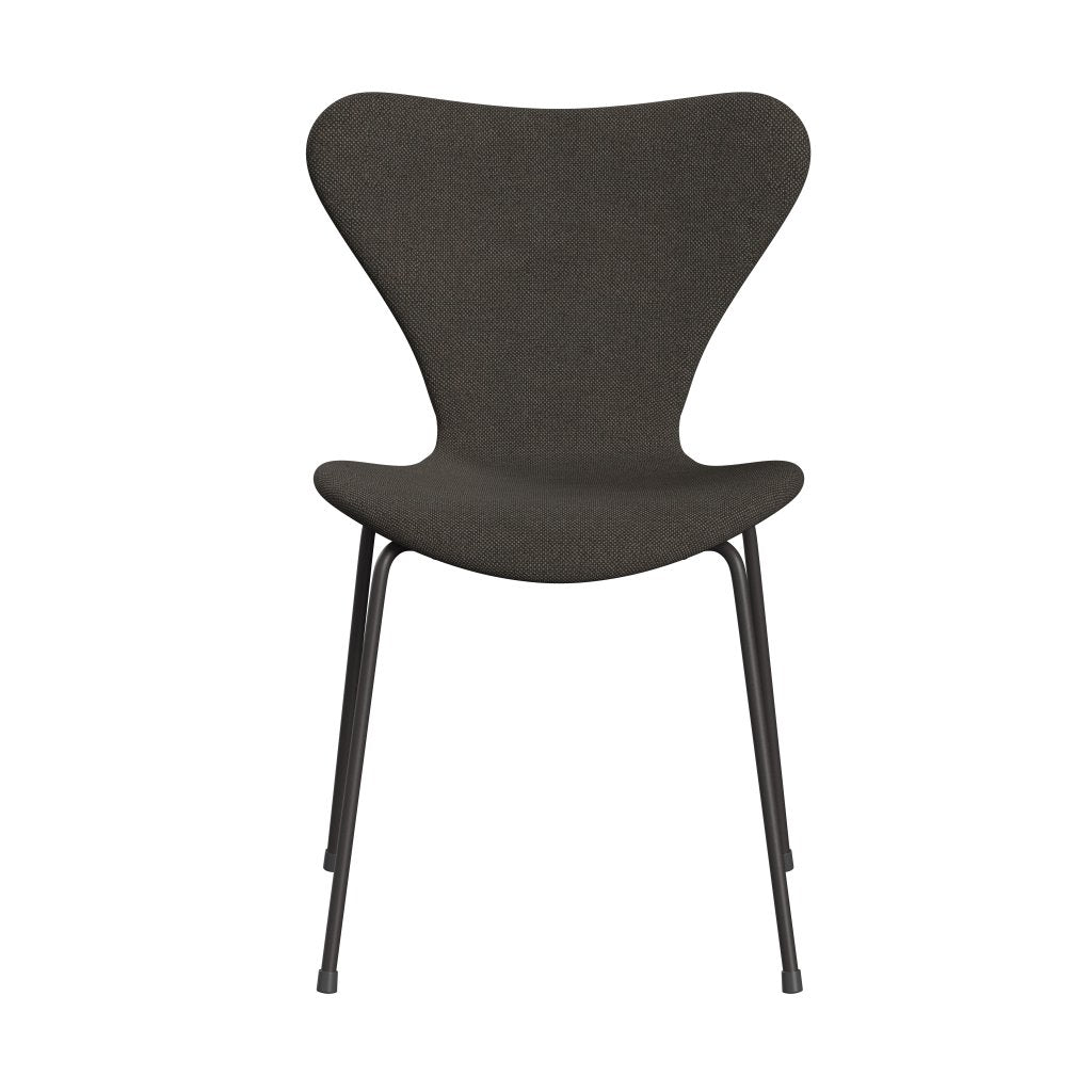 Fritz Hansen 3107 sedia piena tappezzeria, calda luce di grafite/Halingdal