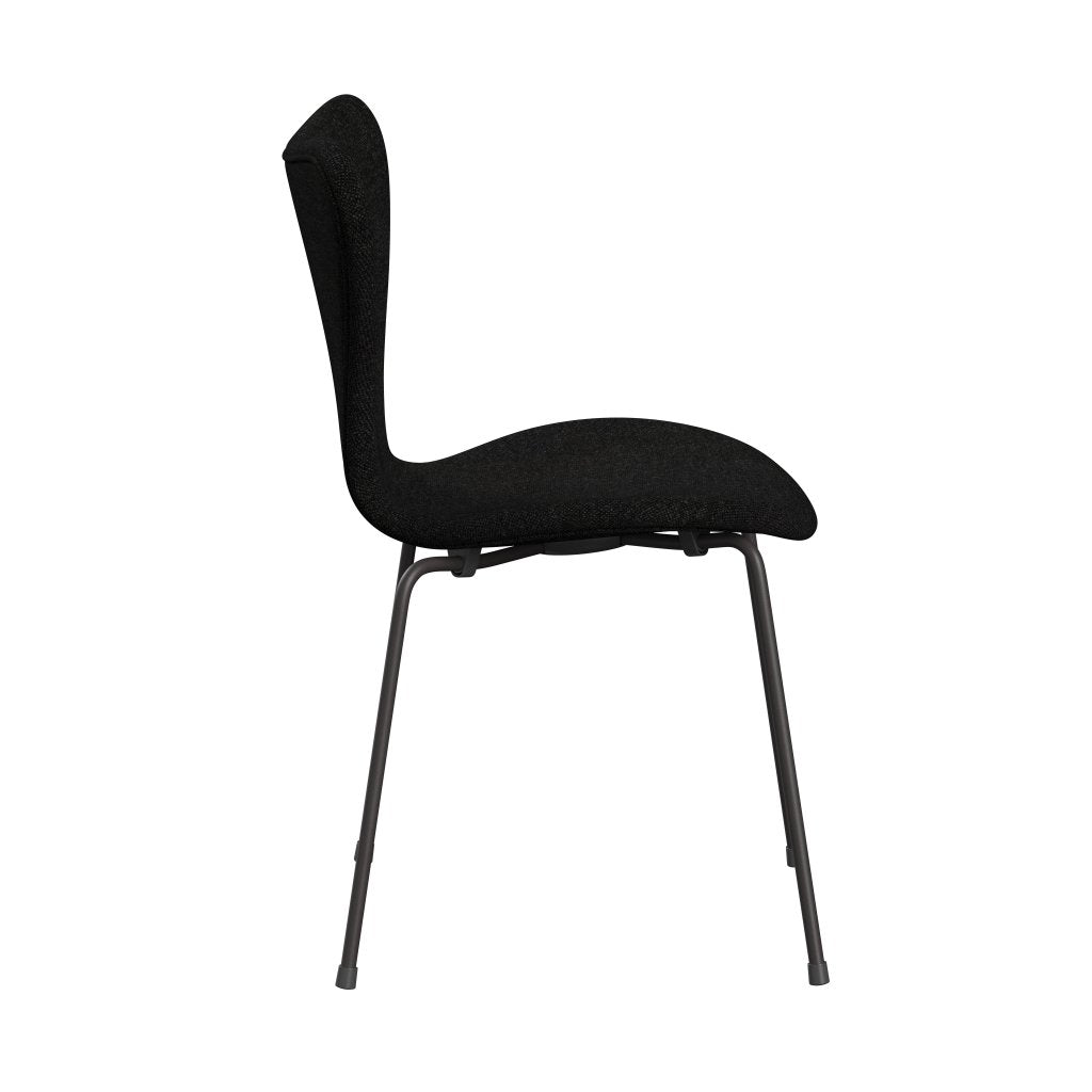 Fritz Hansen 3107 sedia piena tappezzeria, carbone di grafite/Halingdal calda